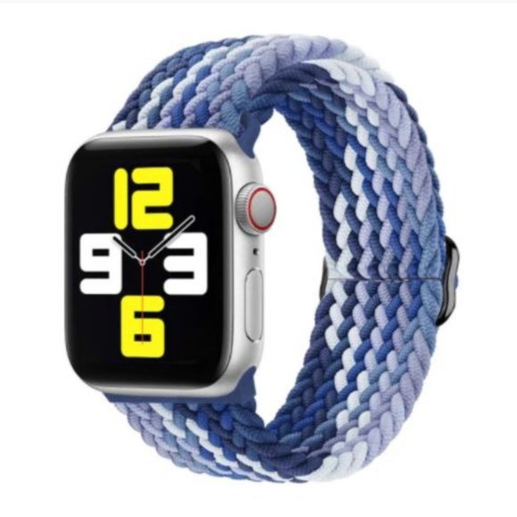 Accessories - NEW Adjustable Blue Braided Solo Loop For Apple Watch